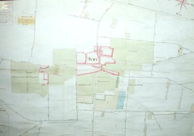 Mappa di Ivry e dintorni (dettaglio) da French School